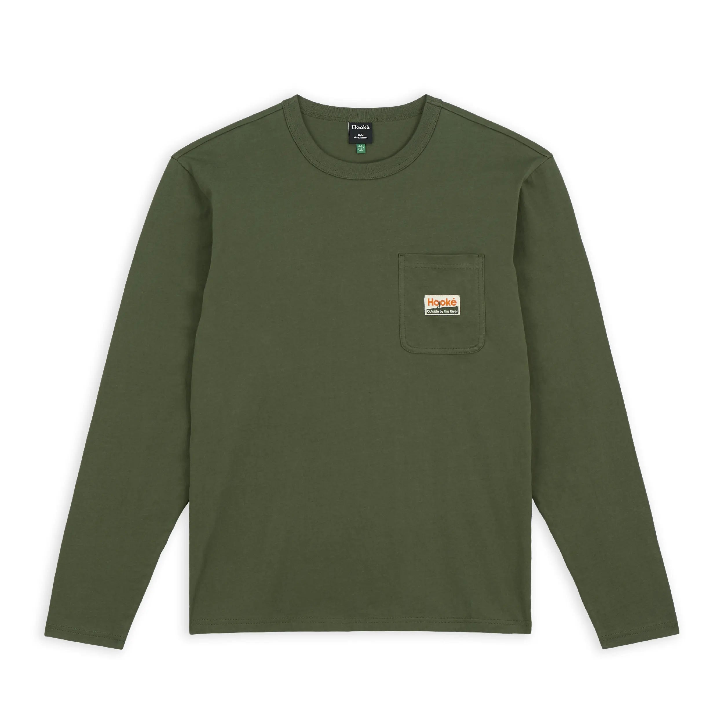 M's Outside by the River Long Sleeve Pocket Tee - Hooké
