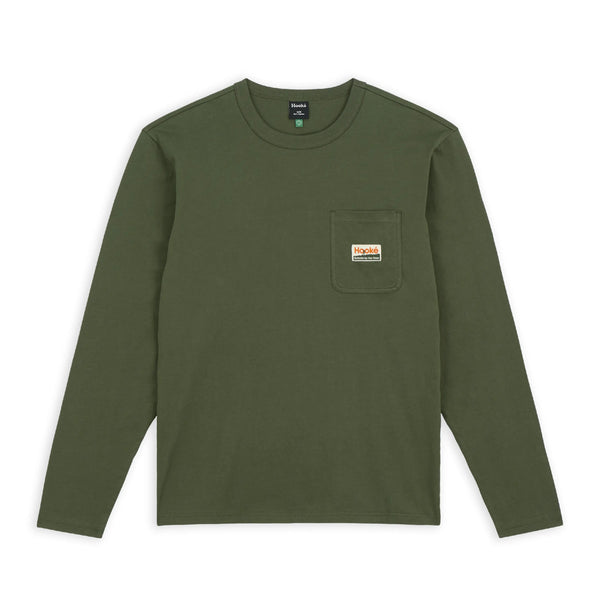 M's Outside by the River Long Sleeve Pocket Tee S / Mountain Green