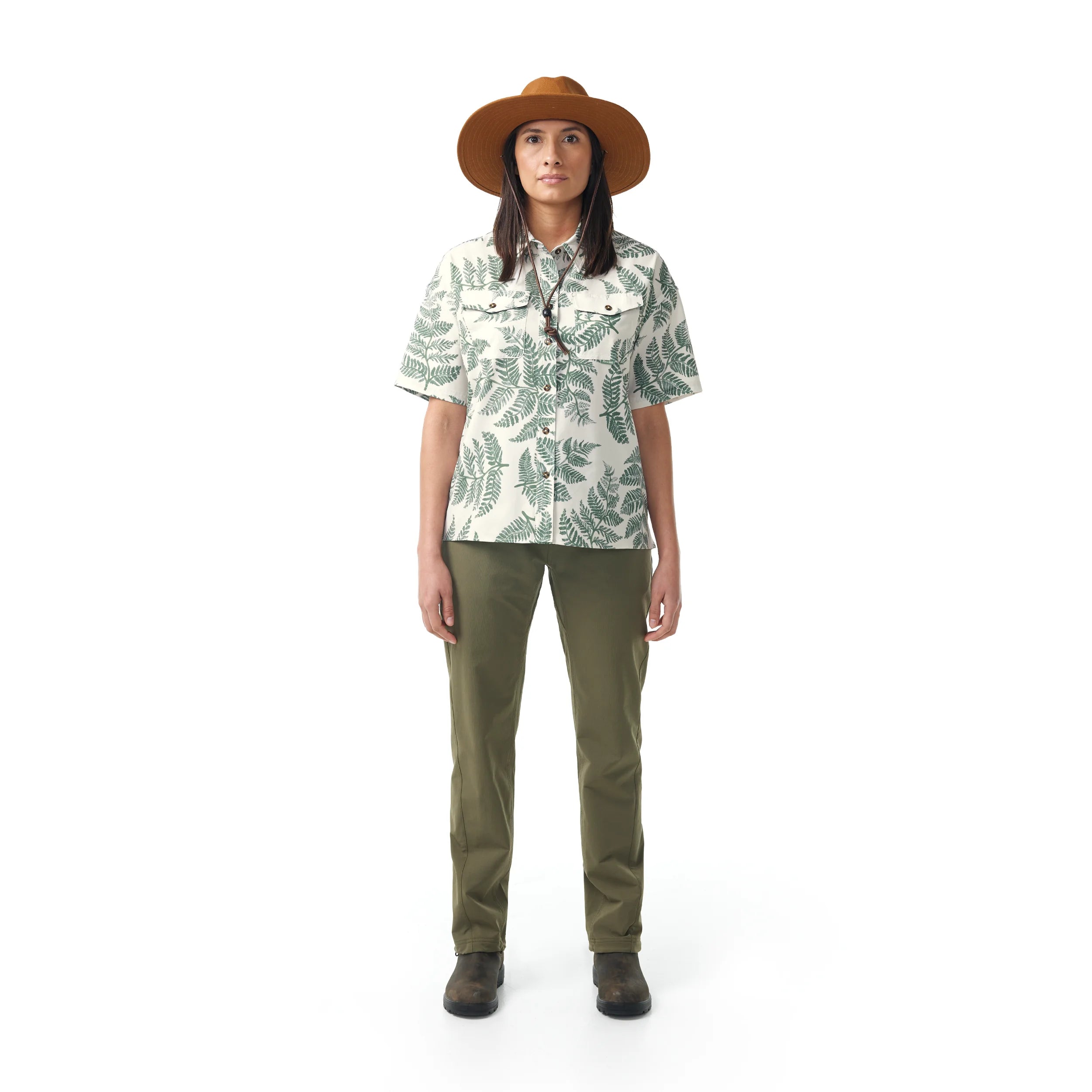 W's Foliage Oversized Short Sleeve Shirt - Hooké