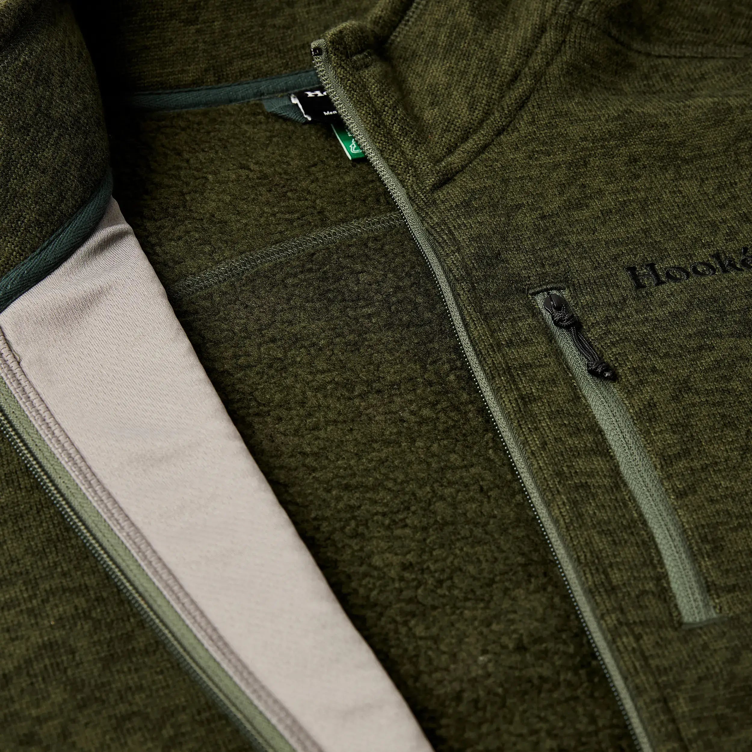 Hooké Full-Zip Sweater Fleece - Men's XL Rifle Green