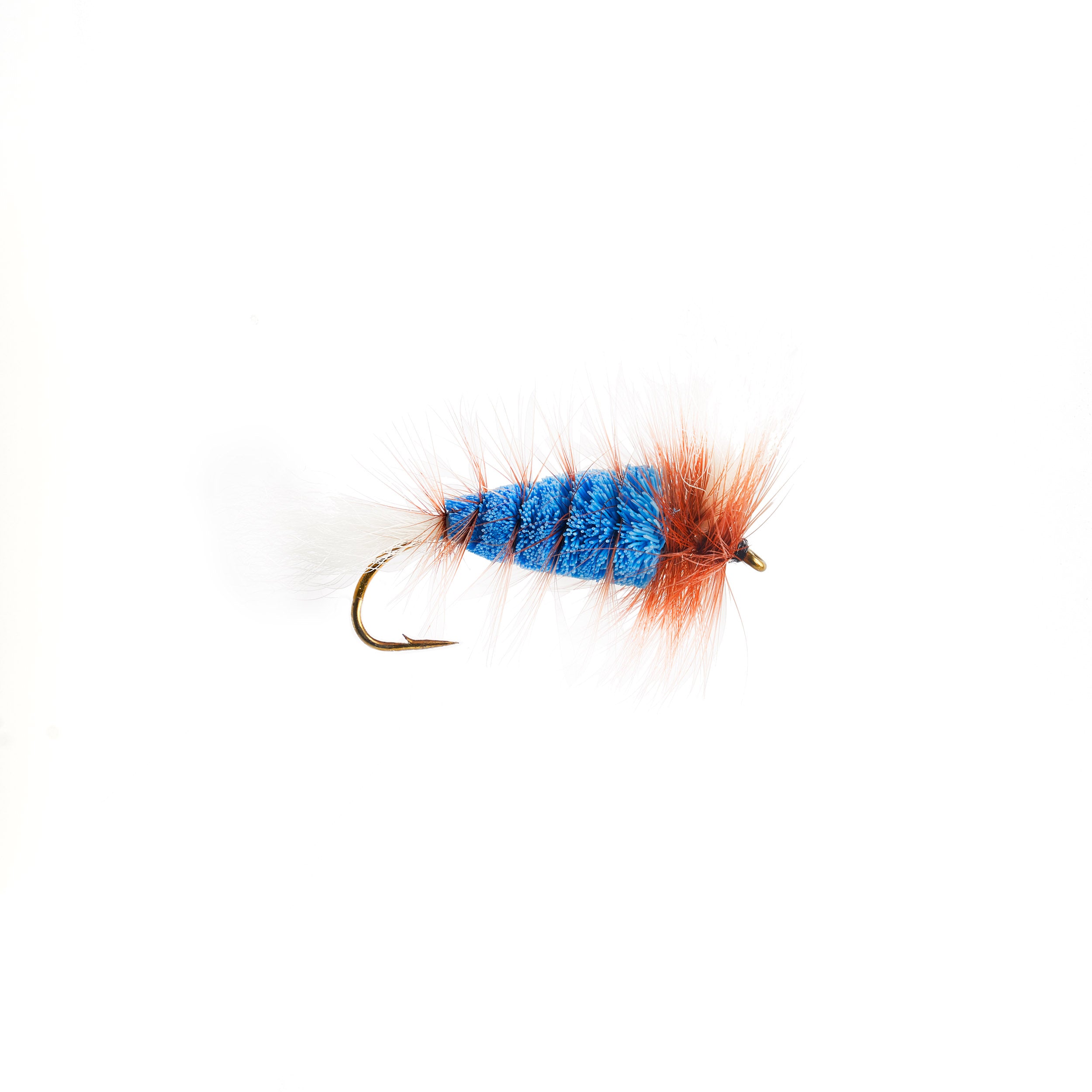 LABATT BLUE-White Tail-Brown Hackle (Wulff Bomber) - Hooké