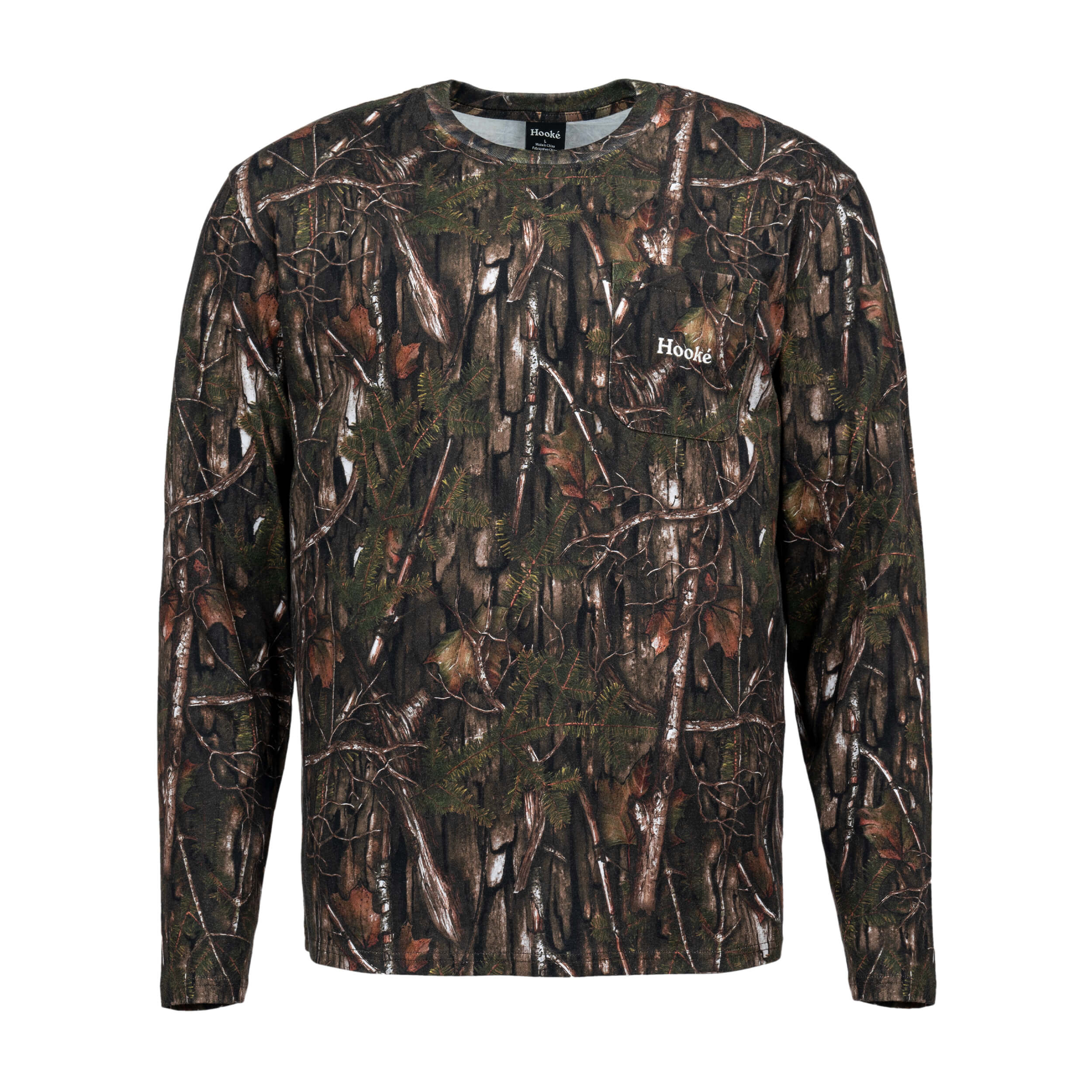 Hooké - M's Forest Long Sleeve T-Shirt - Size S - Forest Camo